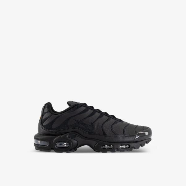 

Кожаные низкие кеды air max plus с фирменной вышивкой Nike, черный