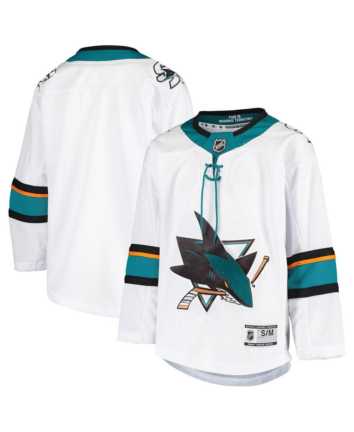 

Белая футболка Big Boys San Jose Sharks Away Premier Outerstuff