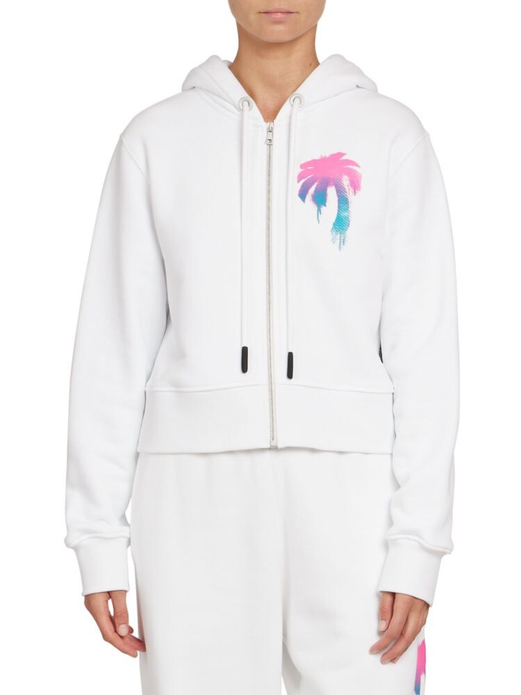 

Толстовка на молнии I Love PA Palm Angels, цвет White Multi