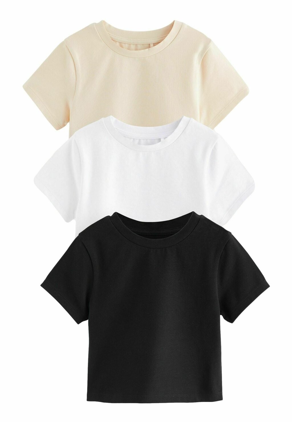 

базовая футболка 3 Pack Boxy Regular Fit Next, цвет black white neutral