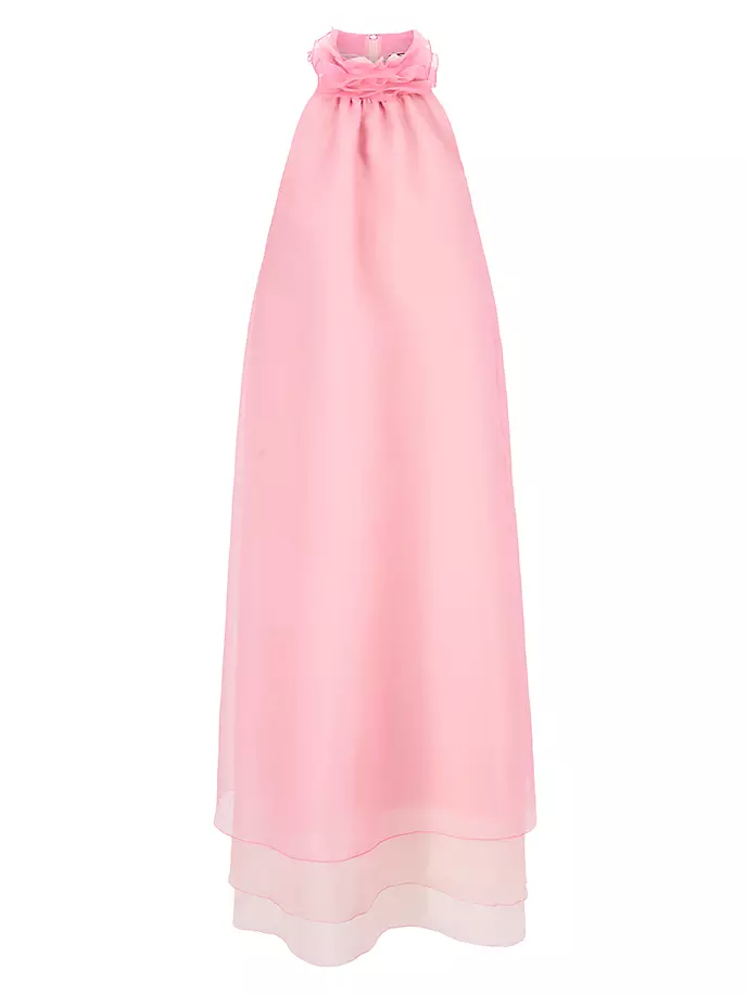 Платье с бретельками Oleander из органзы Staud, цвет cherry blossom rees gwyneth cherry blossom dreams