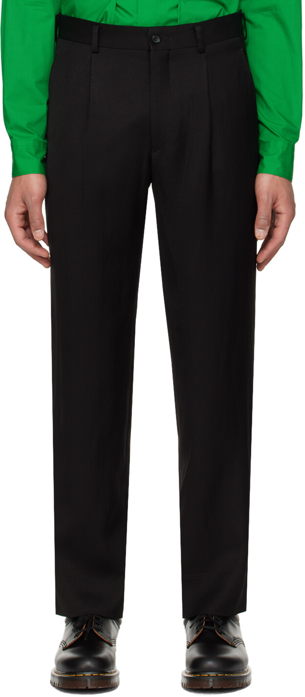 

Черные брюки со складками Comme Des Garcons, цвет Black