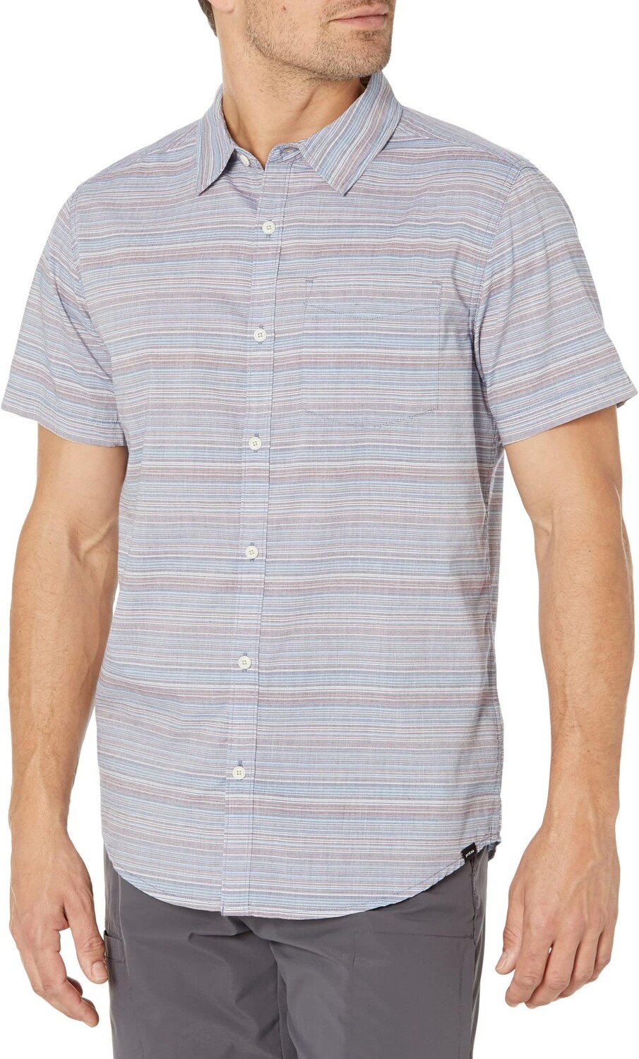 

Рубашка Prana Groveland Shirt Slim Fit, цвет Clear Sky Stripe