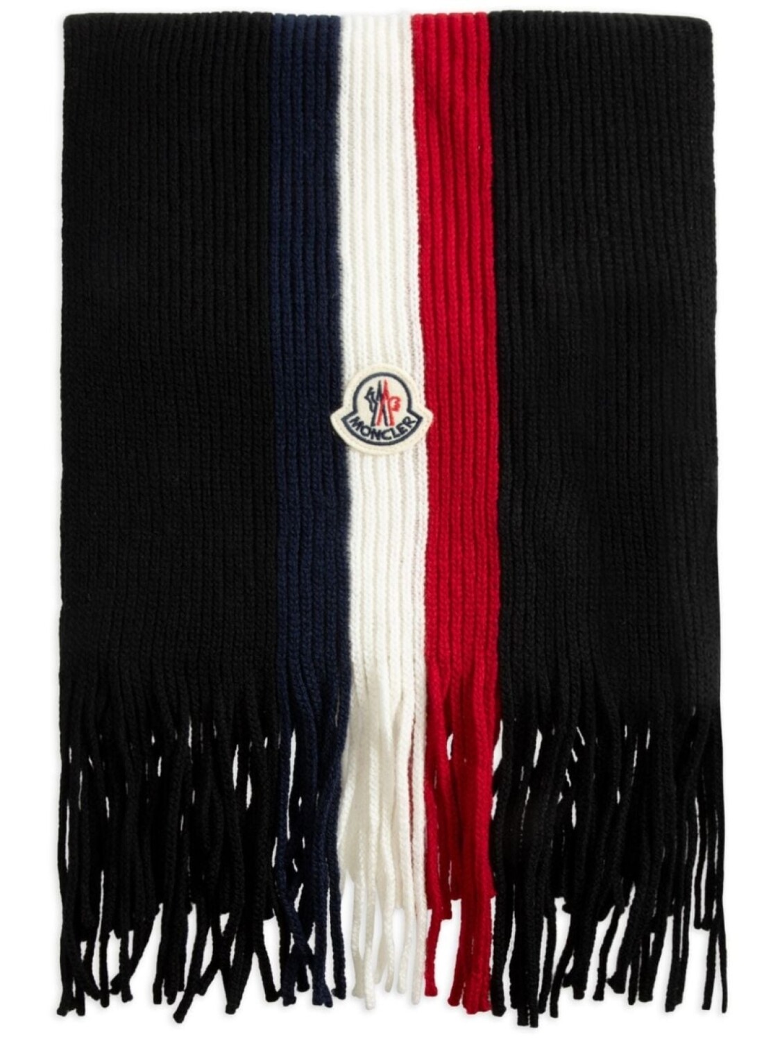 

Шарф с нашивкой-логотипом Moncler, черный