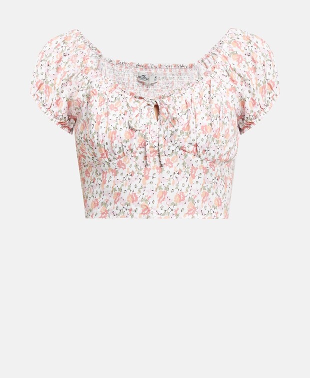 

Укороченный топ Hollister, розовый