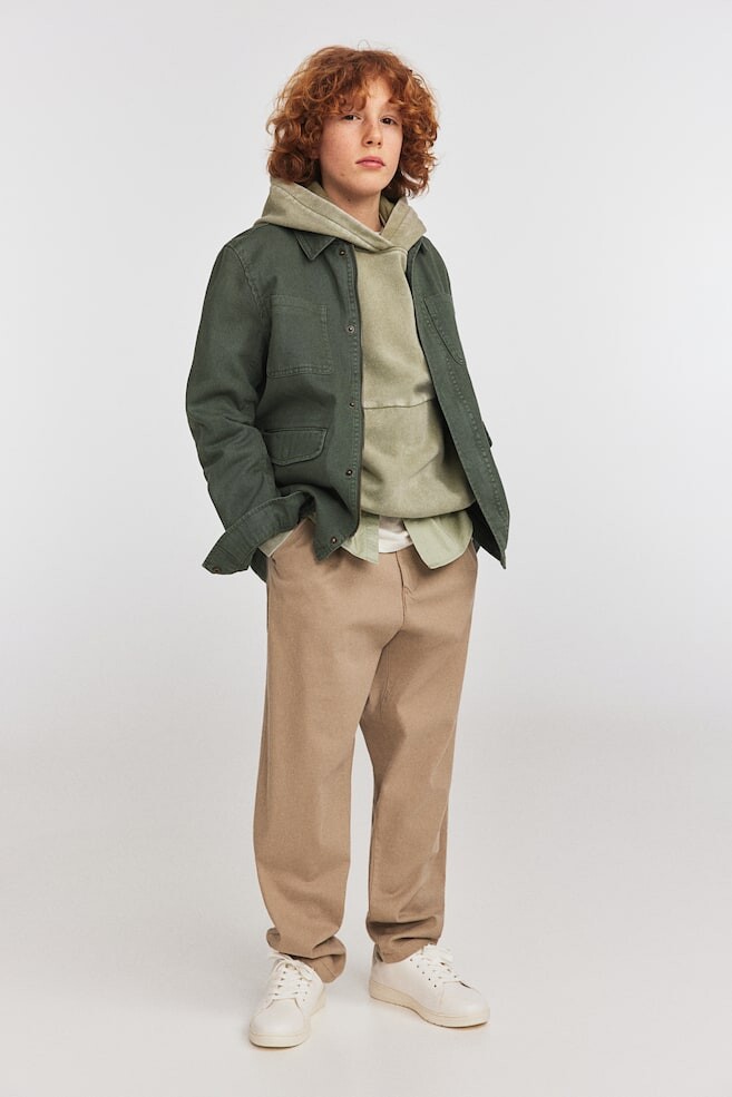 

Шарф из хлопкового твила H&M, зеленый