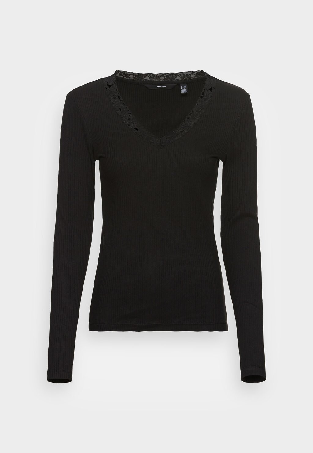 

Топ с длинными рукавами VMHELSINKI DEEP V NECK Vero Moda Tall, черный