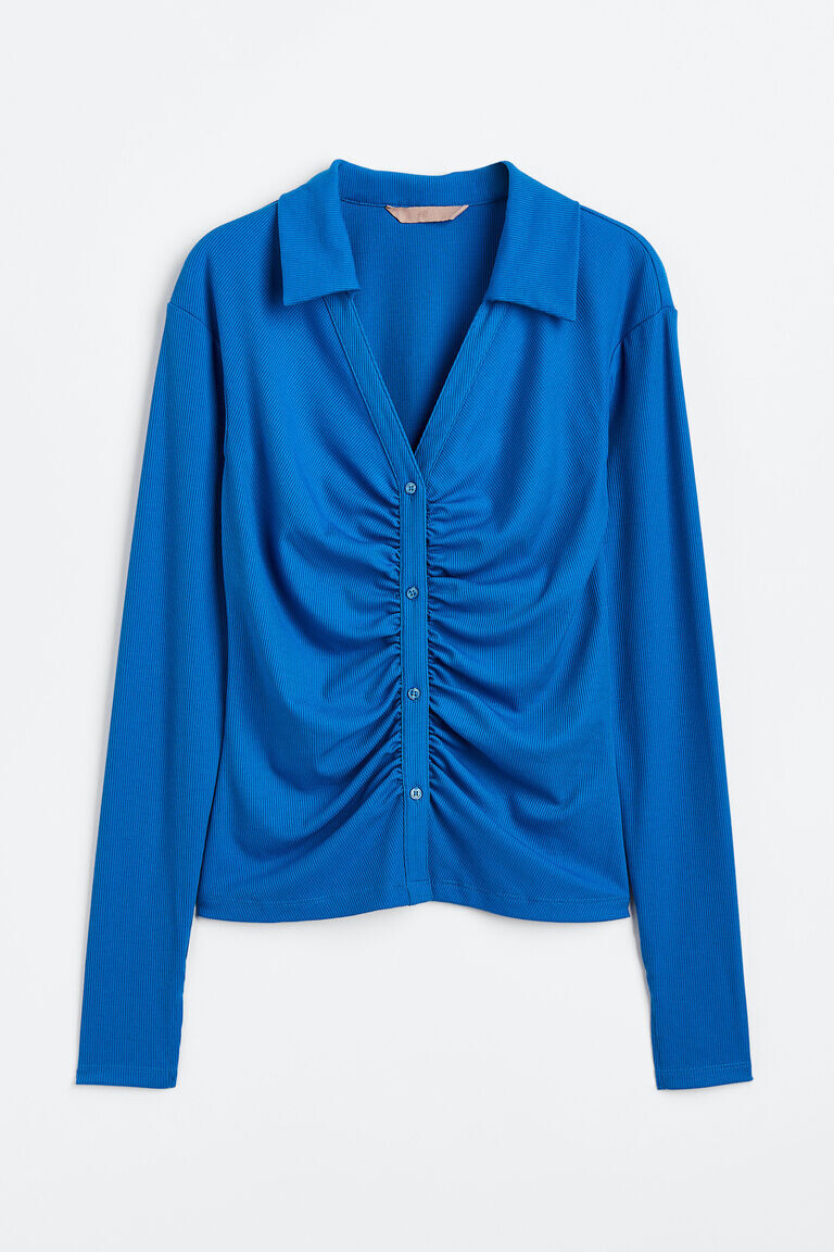 

Топ из джерси в рубчик H&M, синий