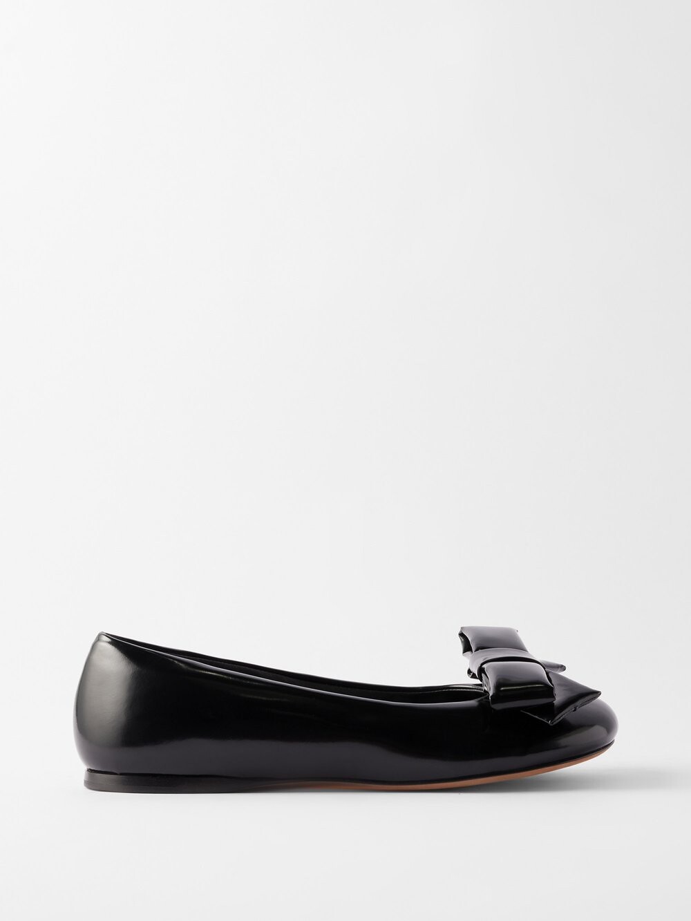 

Кожаные балетки с бантиком LOEWE, черный