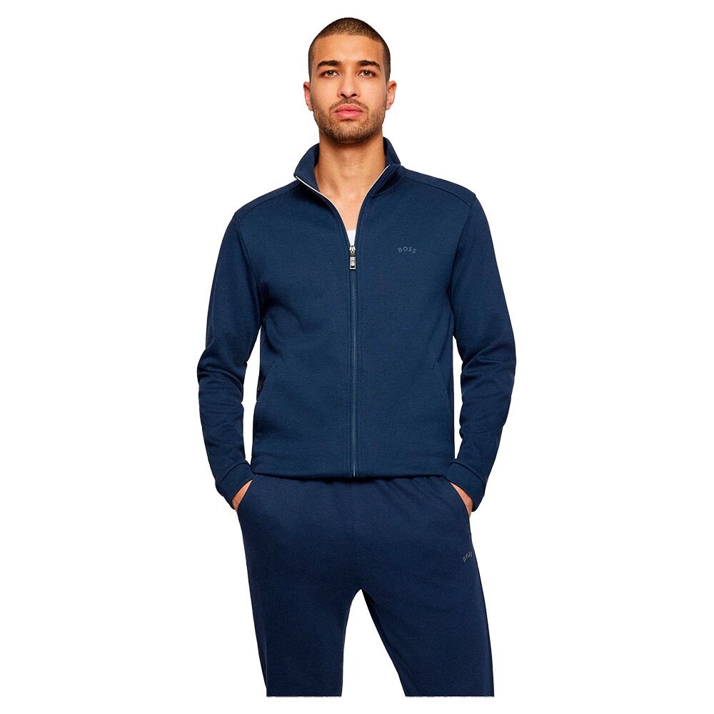 

Толстовка BOSS Skaz Curved Full Zip, синий