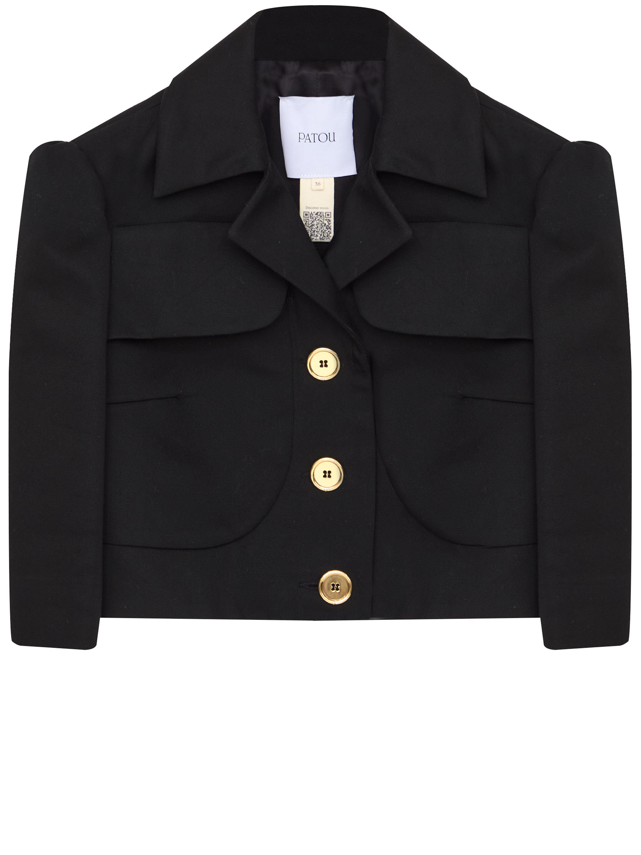 Куртка Patou Cotton cropped, черный
