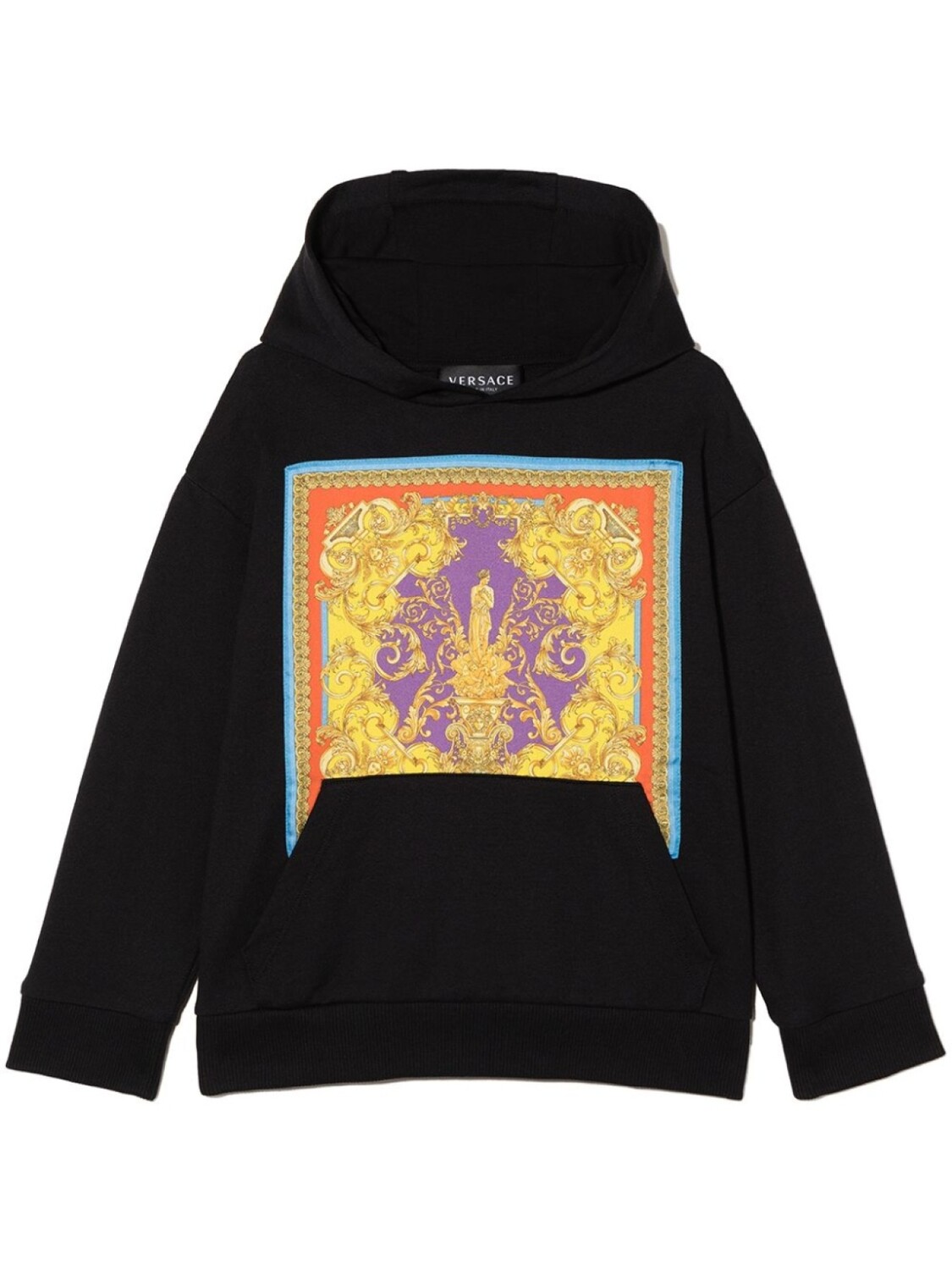 

Versace Kids худи с принтом Barocco Goddess, черный