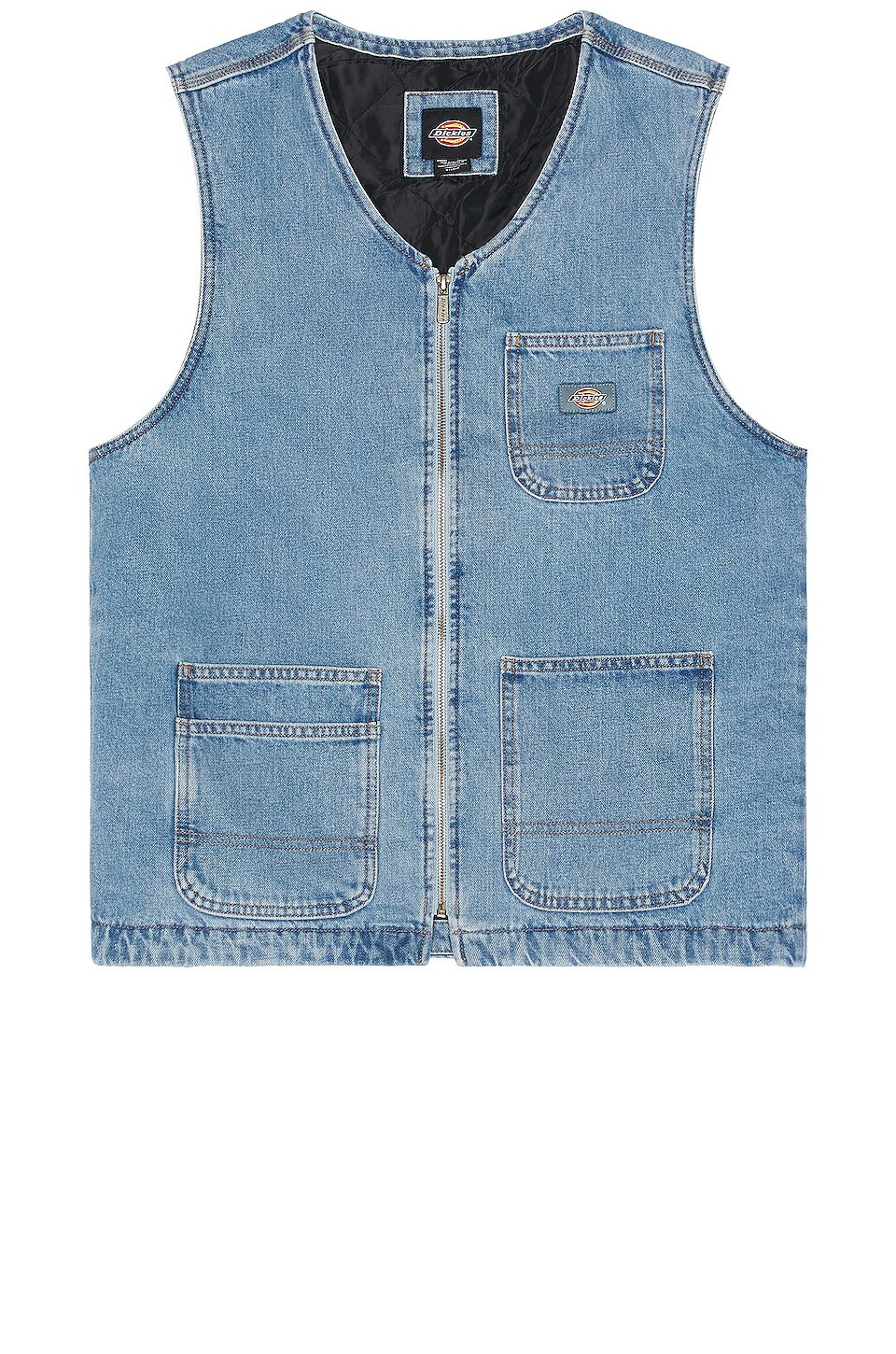 

Жилет Dickies Zip Front Denim, цвет Light Denim