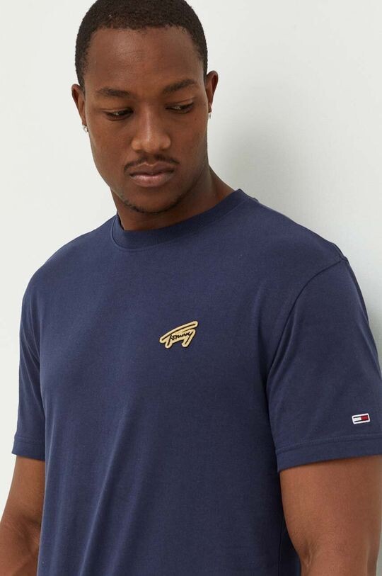 

Хлопковая футболка Tommy Jeans, темно-синий