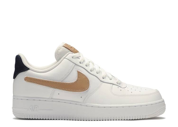 

Кроссовки Nike AIR FORCE 1 LOW '07 LV8 'REMOVABLE SWOOSH - WHITE VACHETTA TAN', белый, Белый;серый