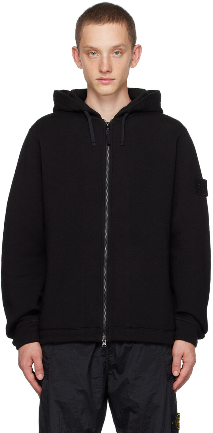

Черная толстовка с капюшоном Ghost Stone Island, Черный