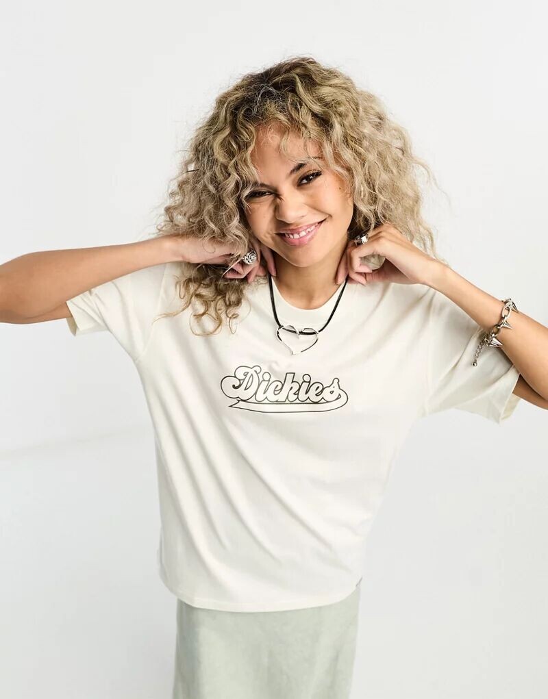 

Белая футболка с логотипом университета Dickies эксклюзивно для ASOS
