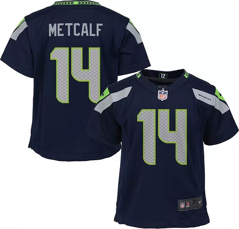 

Темно-синяя игровая майка Nike Toddler Seattle Seahawks DK Metcalf #14