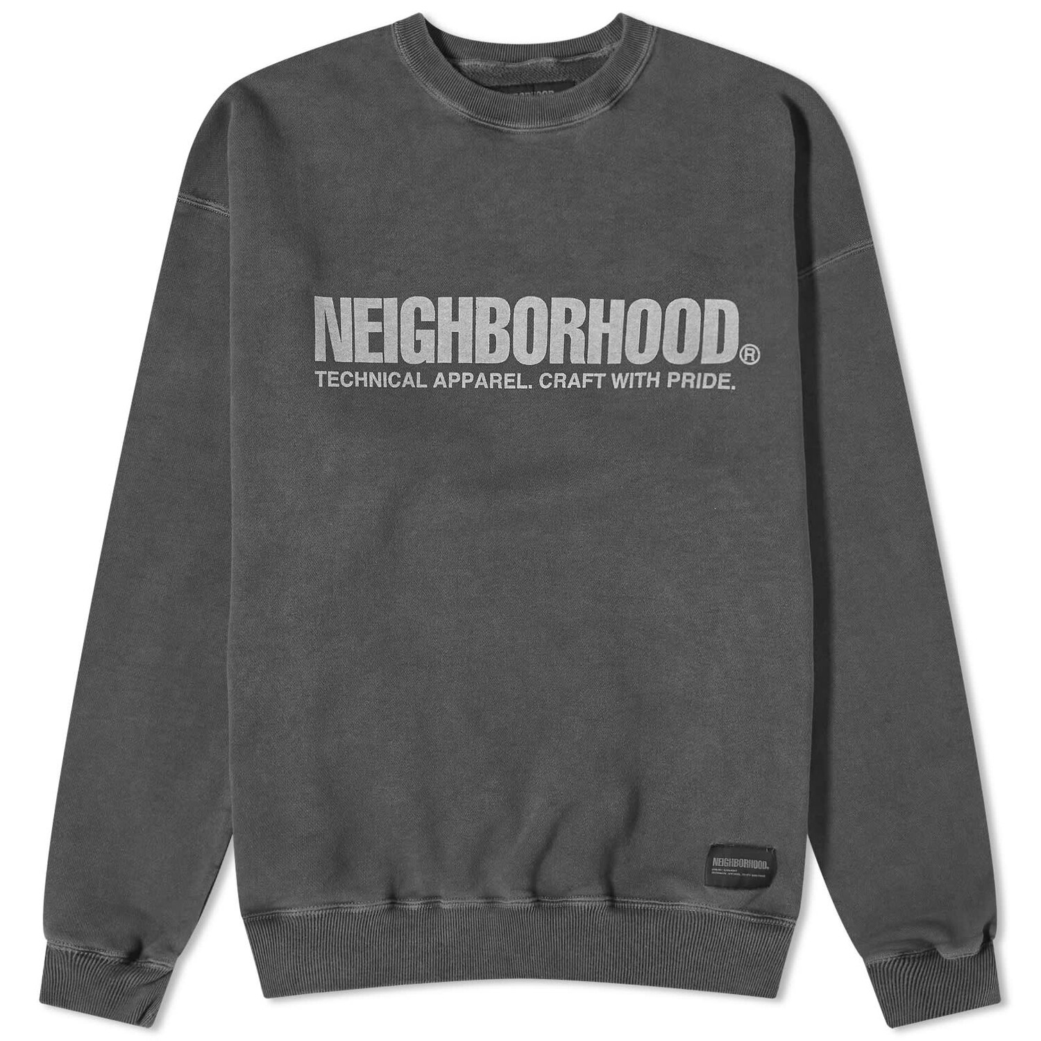 

Свитер Neighborhood Pigment Dyed Crew, черный