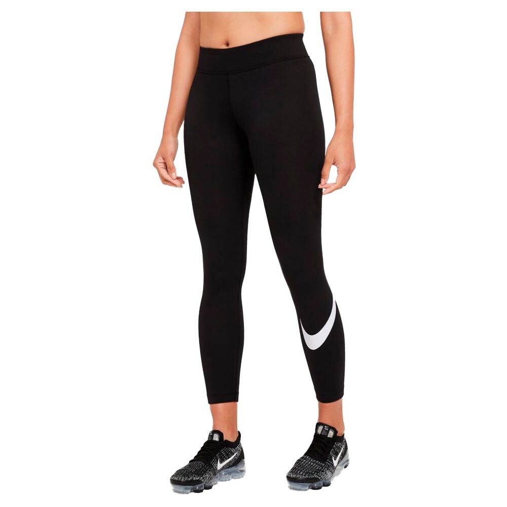 

Леггинсы спортивные Nike Sportswear Essential Mid Rise Swoosh Big, черный
