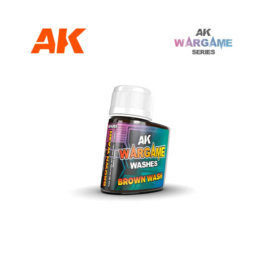 

Коричневый мыть, Paint - Wargame Washes (AK-Interactive)