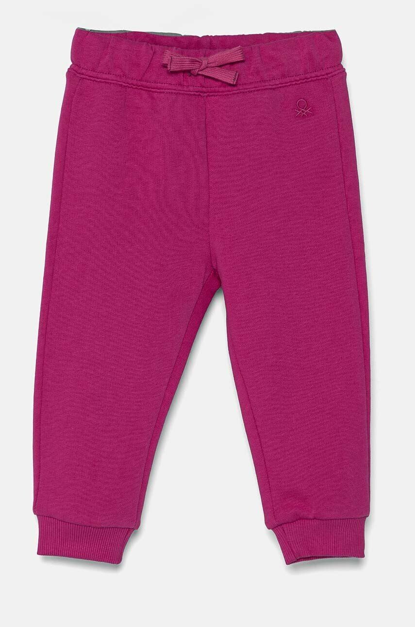 

Хлопковые спортивные брюки для мальчиков United Colors of Benetton, розовый