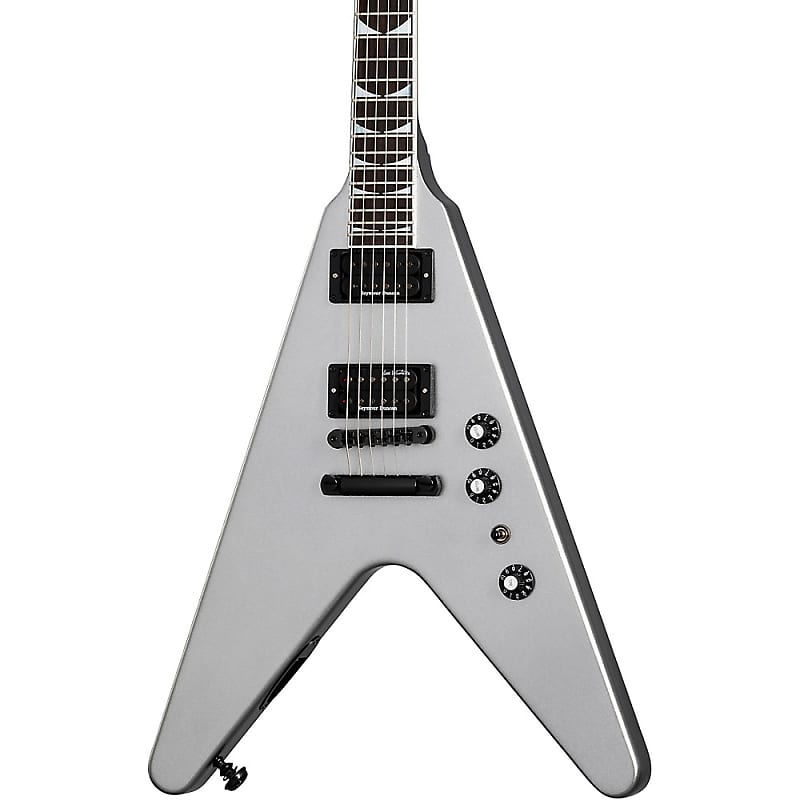 Электрогитара Gibson Dave Mustaine Flying V EXP Electric Guitar Silver Metallic
