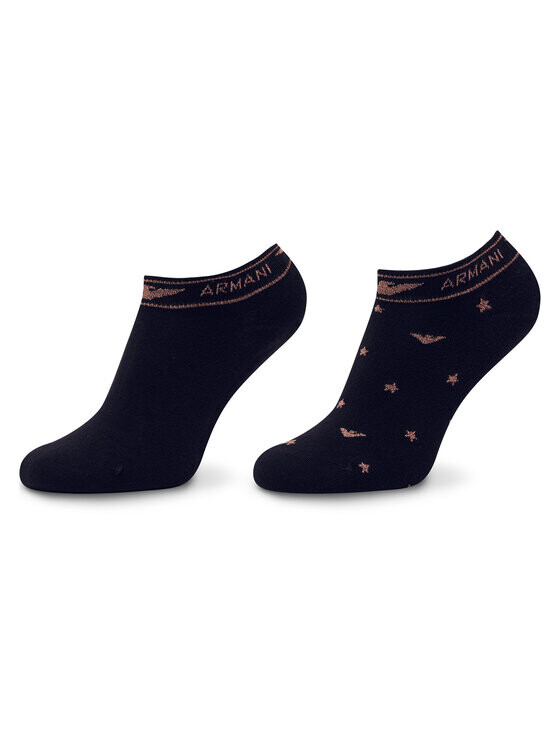 

Комплект из 2 женских низких носков Emporio Armani, синий