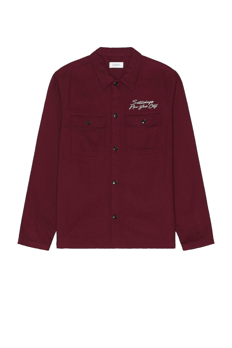 

Рубашка Saturdays Nyc Ryan Solid Flannel Workshirt, цвет Chocolate Truffle