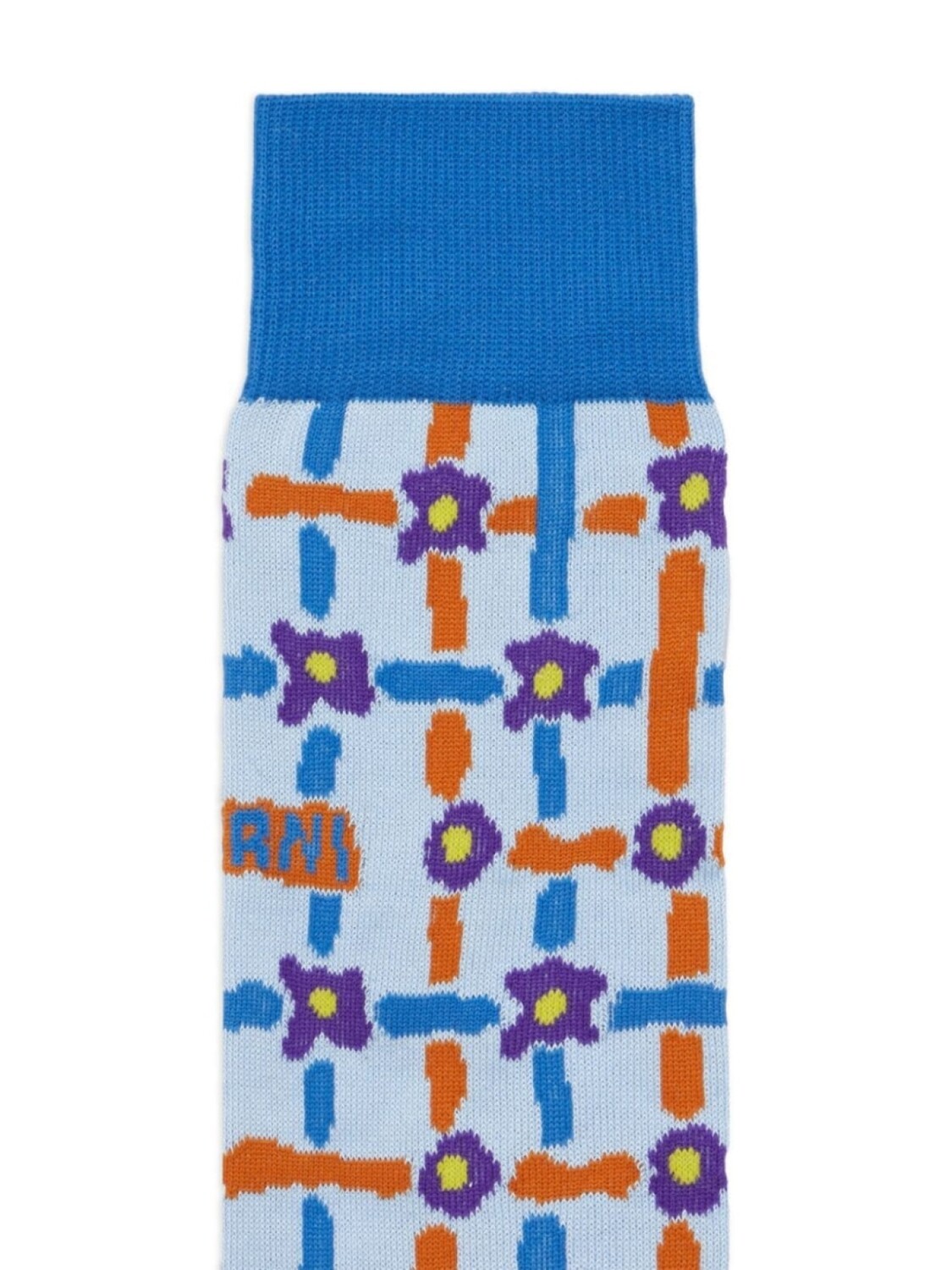 

Marni носки с цветочным узором, синий