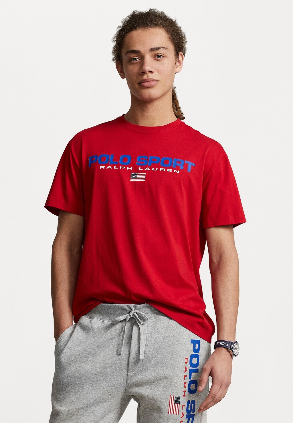 

Футболка с принтом SHORT SLEEVE Ralph Lauren, цвет red