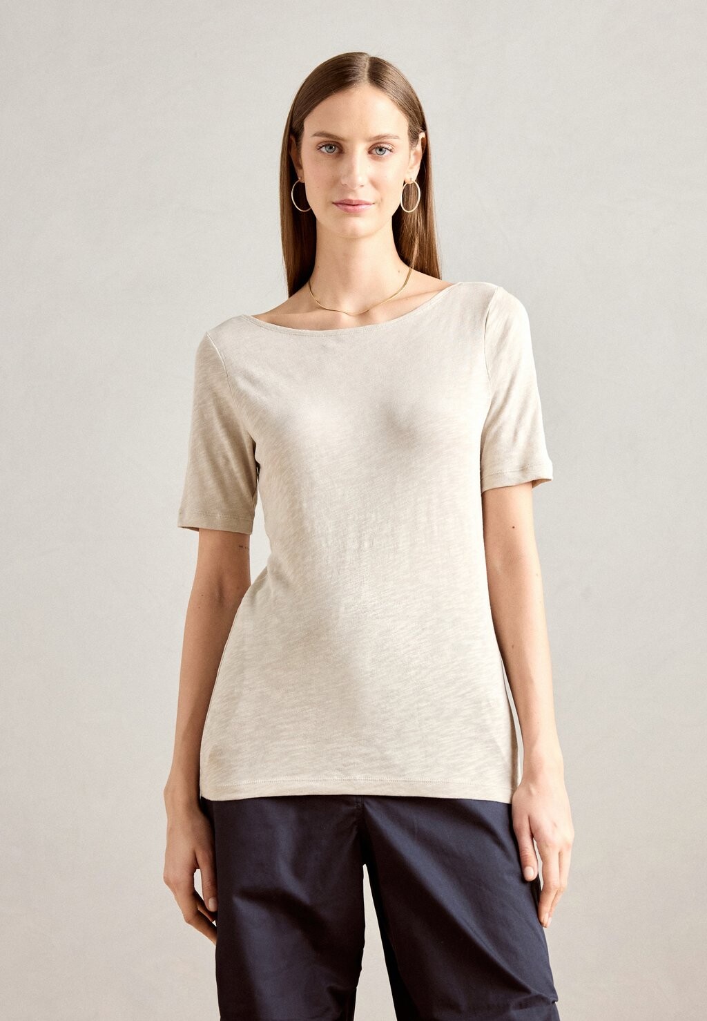 

Базовая футболка SHORT SLEEVE BOAT NECK Marc O'Polo, серый