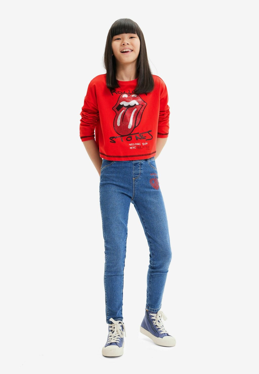 

Футболка с длинным рукавом The Rolling Stones Desigual, красный