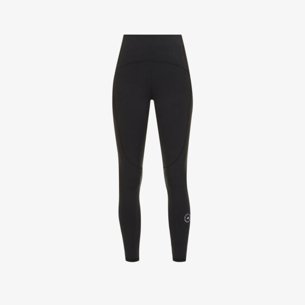 

Леггинсы приталенного кроя с высокой посадкой и принтом логотипа Adidas By Stella Mccartney, черный