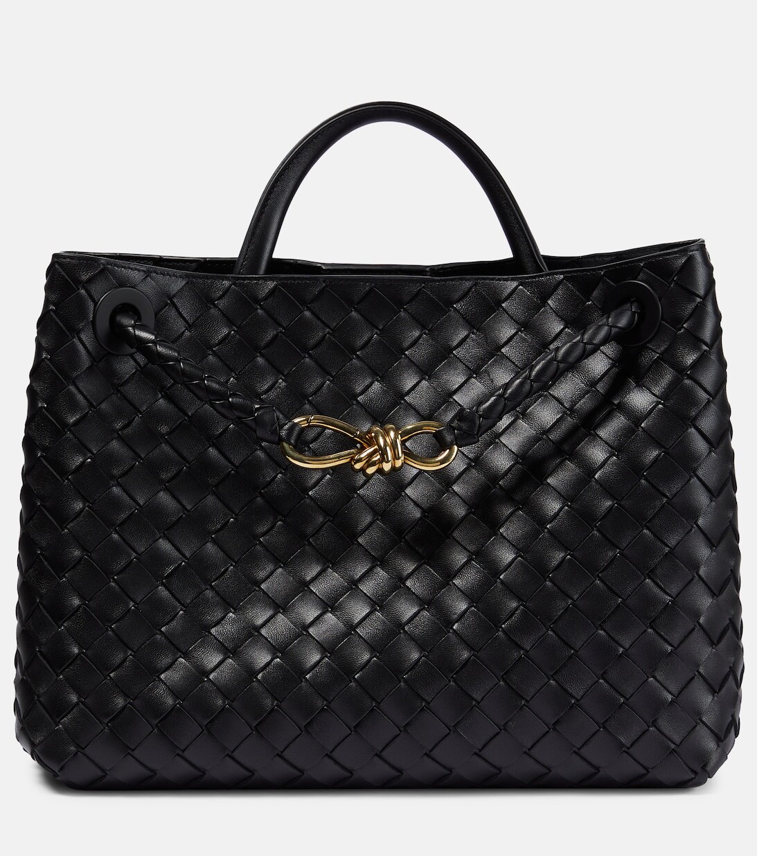 

Сумка-тоут Andiamo среднего размера из кожи Bottega Veneta, черный