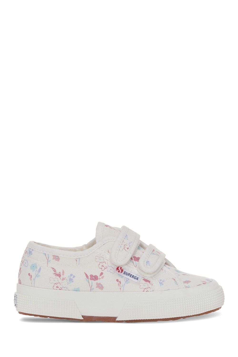 

Белые кеды из парусины с цветочным принтом Superga, белый