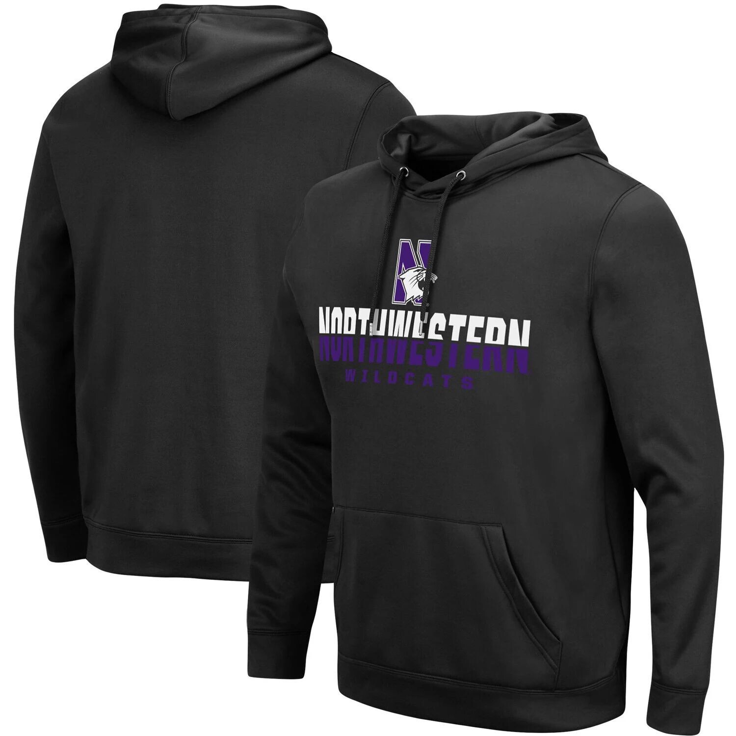 

Мужской черный пуловер с капюшоном Northwestern Wildcats Lantern Colosseum