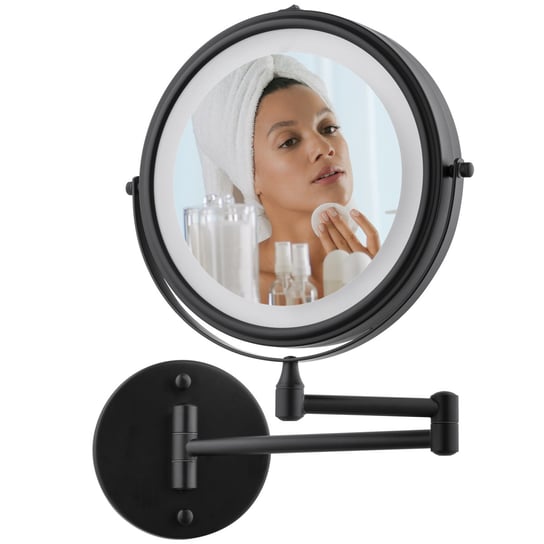 Настенное косметическое зеркало со светодиодной подсветкой YOKAHOME, Yoka Home, черный