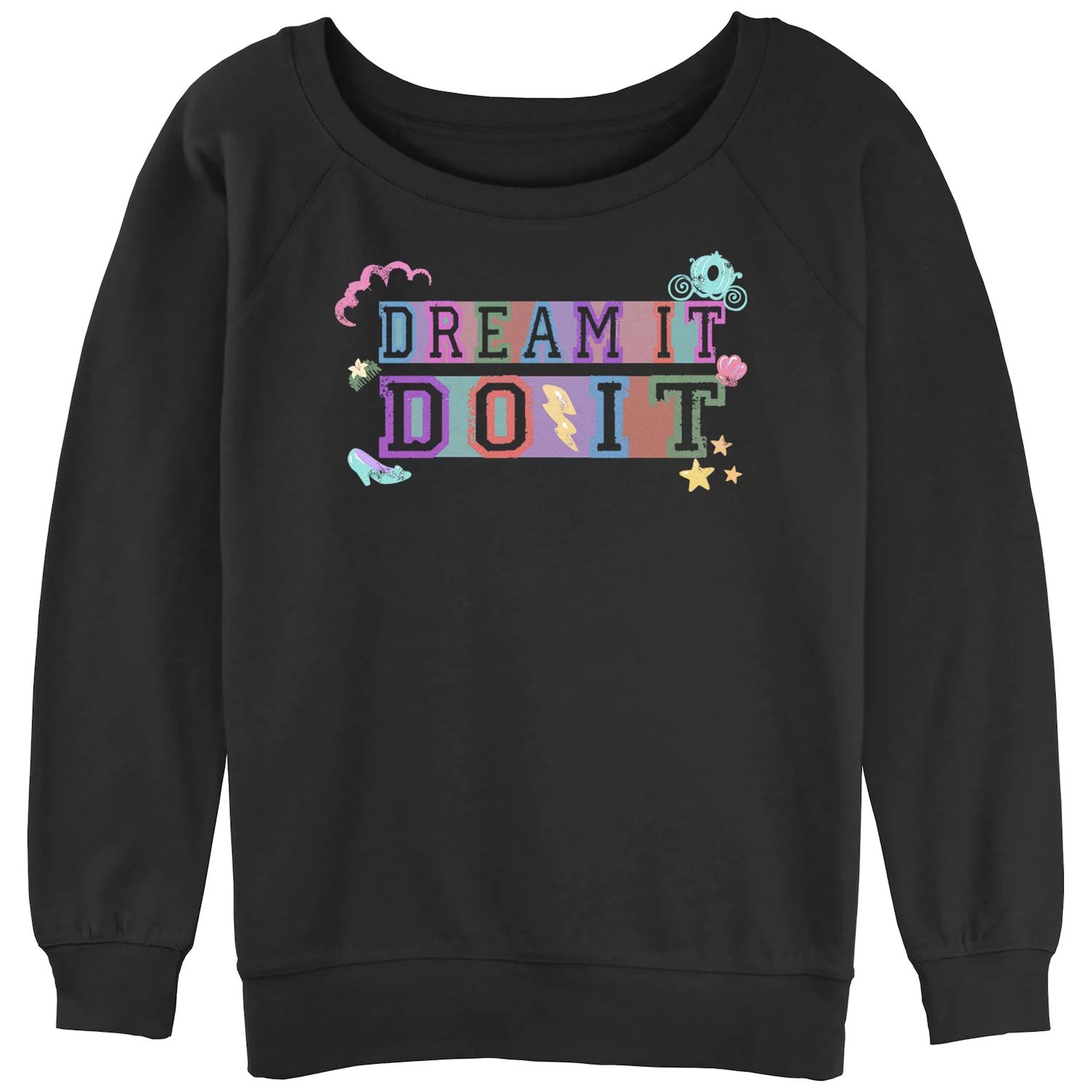 Мечта принцесс Диснея для юниоров Do it Doodles, махровый пуловер с напуском и рисунком Disney