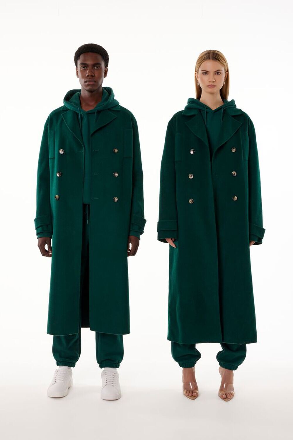 

Двубортное пальто унисекс Barneys New York Forever 21