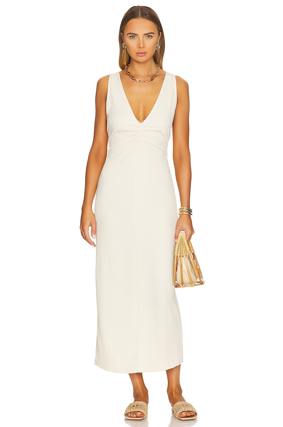

Платье миди Free People Lyla, цвет Summer Khaki