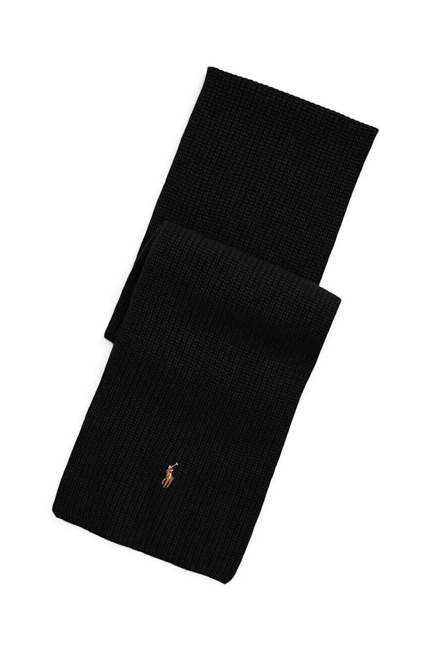 

Шерстяной шарф Polo Ralph Lauren, черный