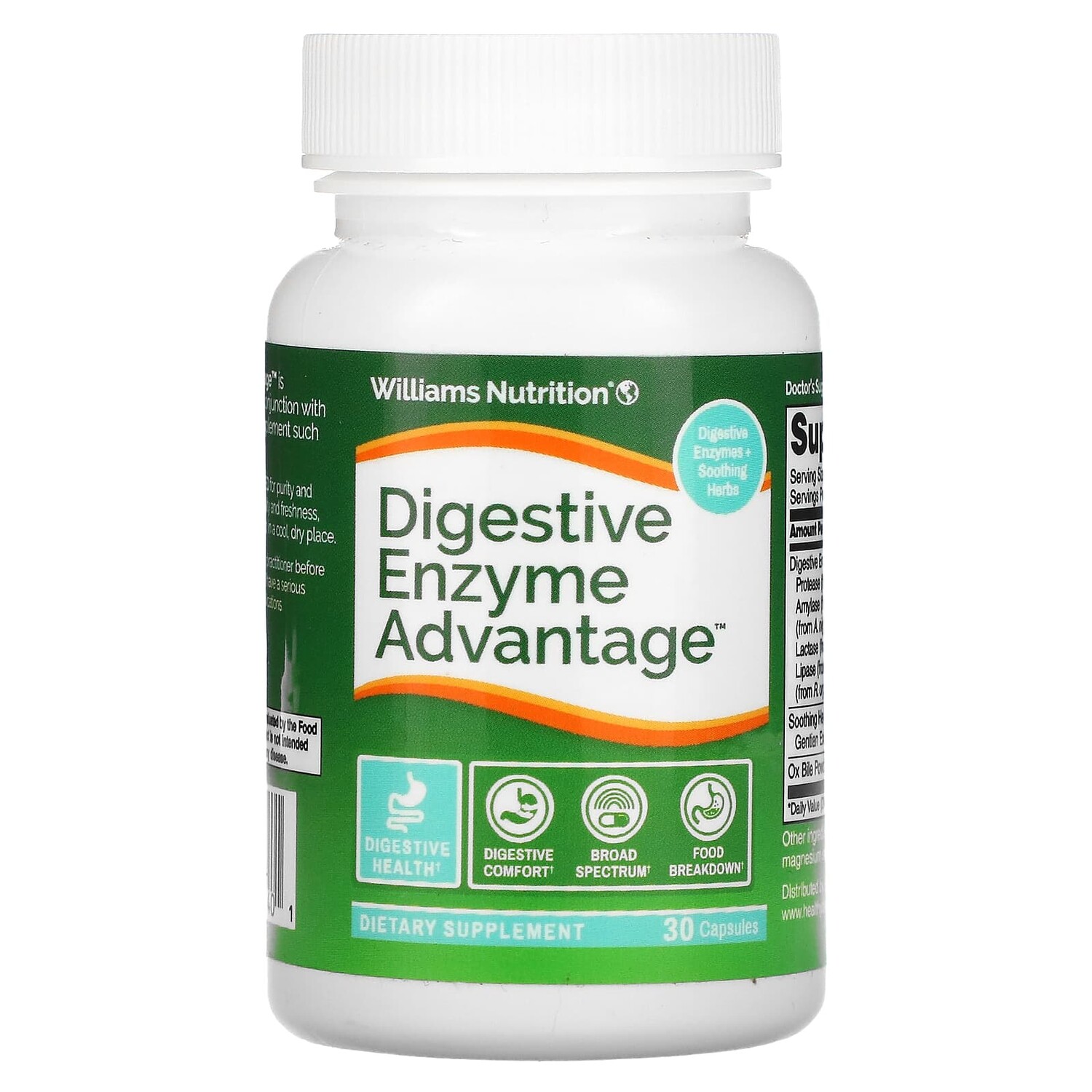 

Пищеварительные ферменты, 30 капсул, Williams Nutrition