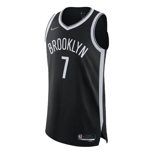 Майка Nike x NBA Brooklyn Nets Jerseys 'Kevin Durant 7', черный 2021 men american basketbal jersey brooklyn kevin durant james harden kyrie irving t shirt