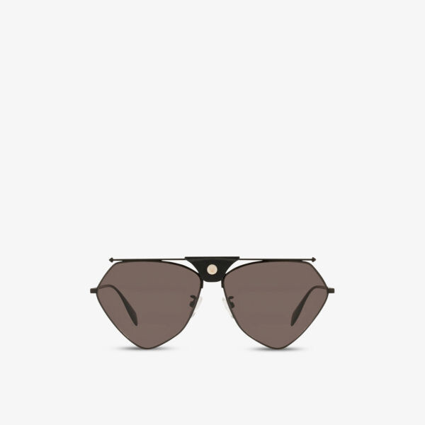 

Солнцезащитные очки AM0317S с геометричным узором Alexander Mcqueen, черный