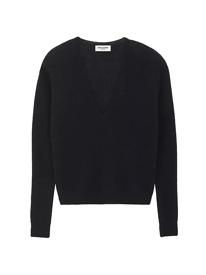 

Свитер Из Альпаки Saint Laurent, черный