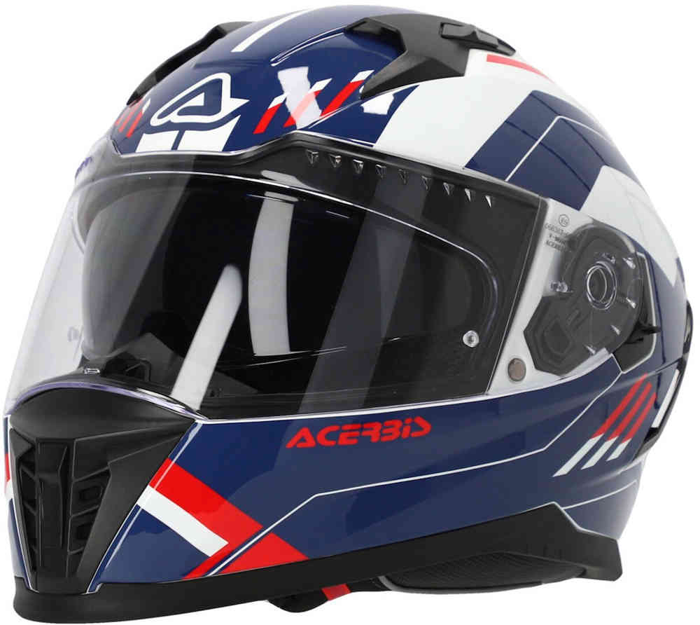 Графический шлем X-Way Acerbis, белый/синий/красный