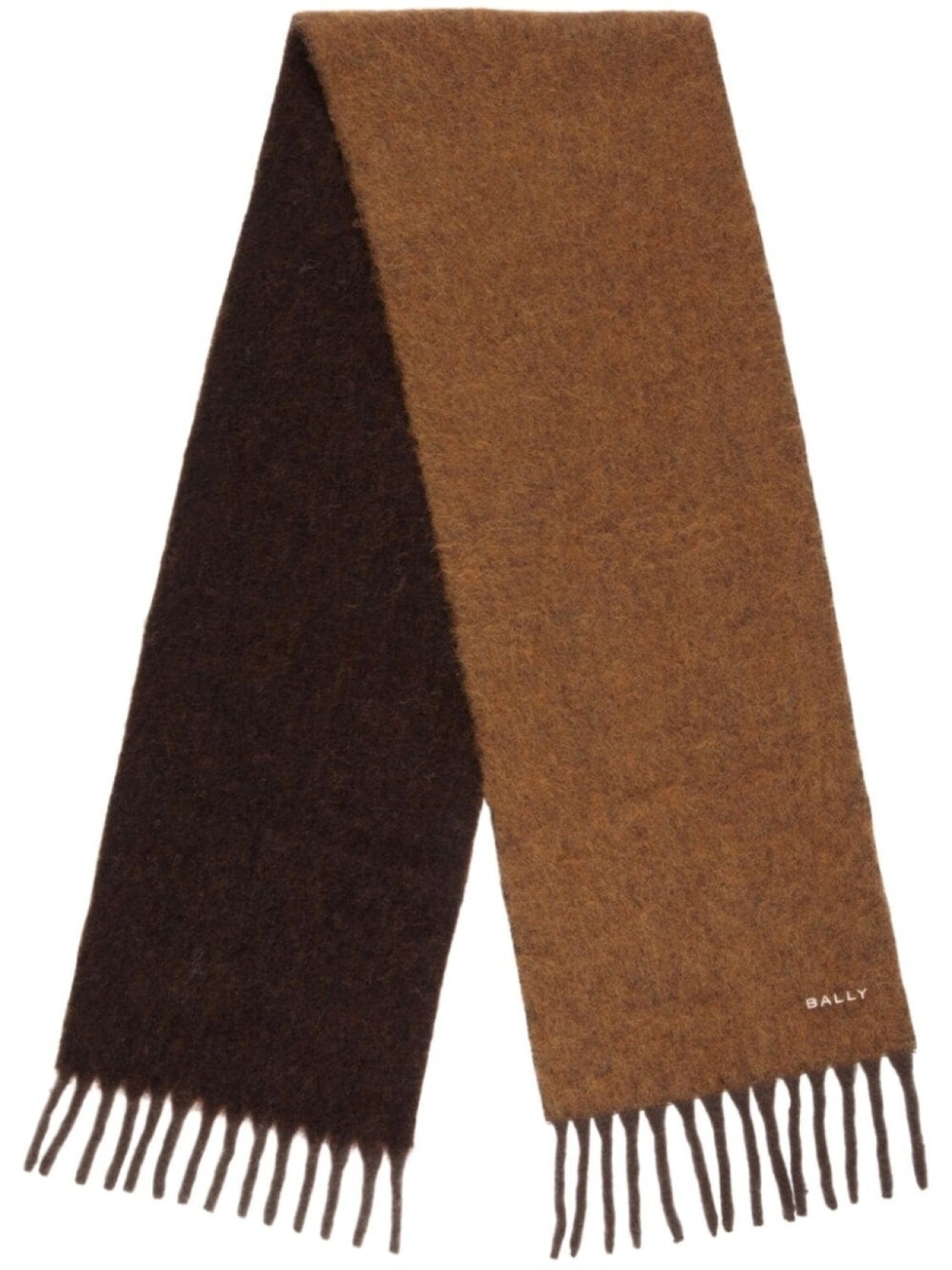 

Bally шарф с вышитым логотипом, коричневый