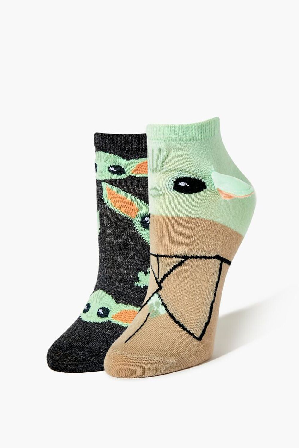 

Носки Baby Yoda Grogu Crew — 2 шт. Forever 21, зеленый