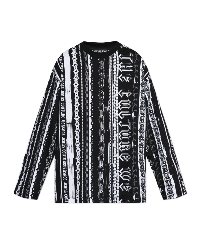 

Футболка с рисунком Versace Jeans Couture, черный